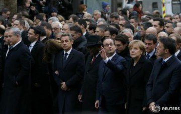 MARŞ ISTORIC - Parisul, capitala mondială împotriva terorismului